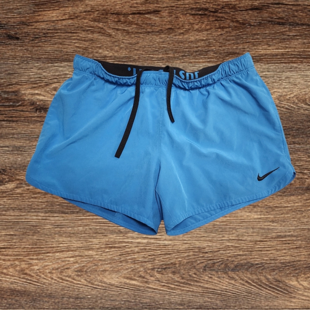 Nike Blue Athletic Shorts with Drawstring